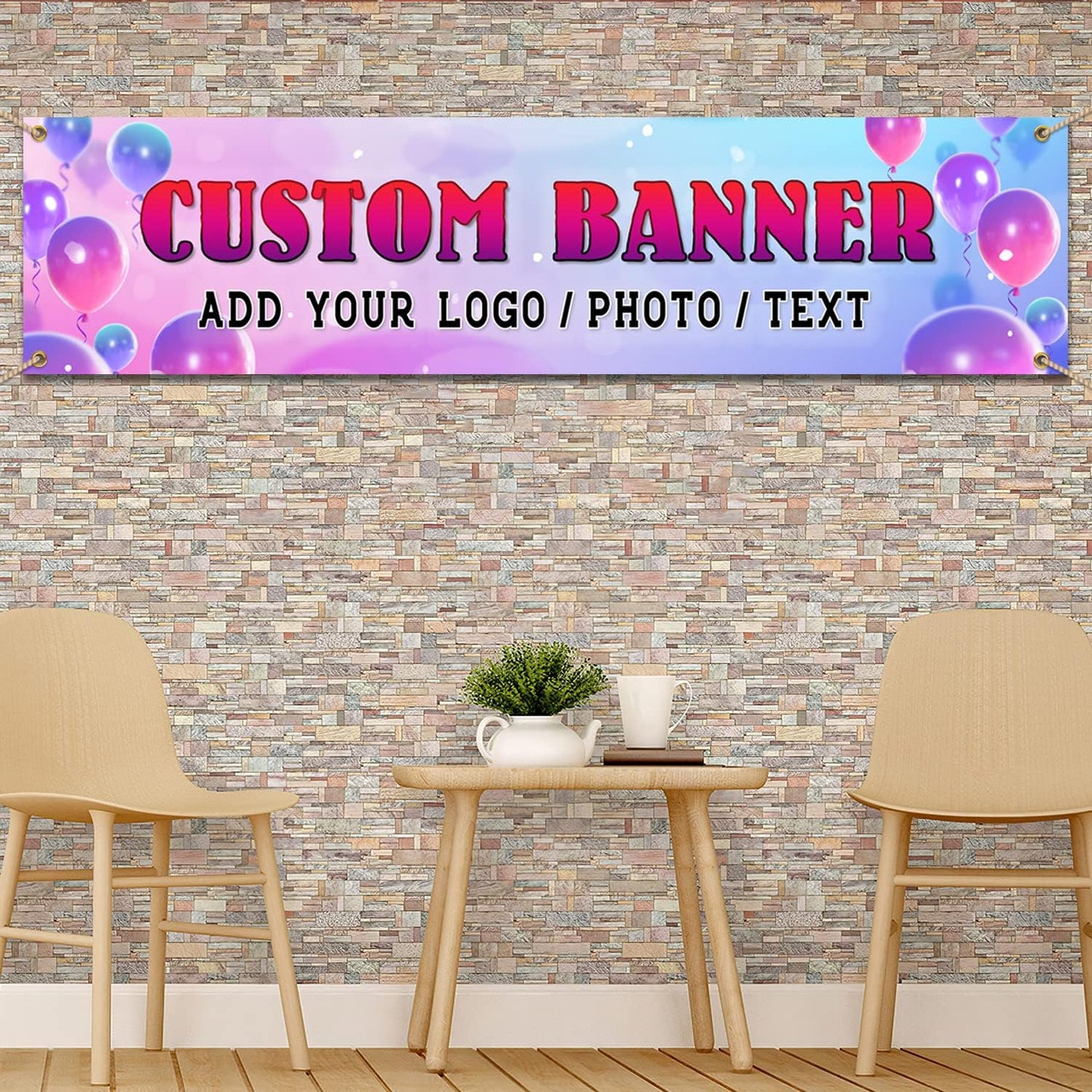 Custom Banners and Signs Customize Photo/Text Banner Custom Banners for Business Parties Birthday(4'x1')
