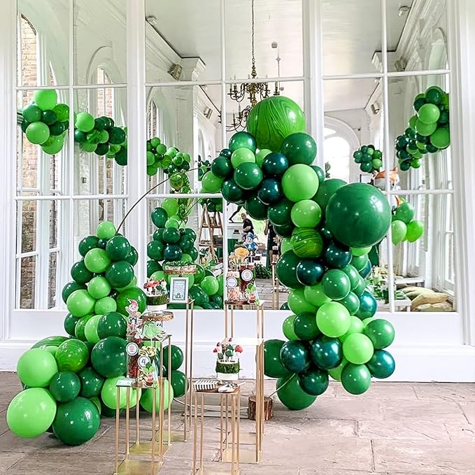 Green Balloons 12 inch, Green Latex Balloons 50pcs Party Balloons for Birthday Christmas Baby Shower Jungle Football Tropical Safari Party Decorations