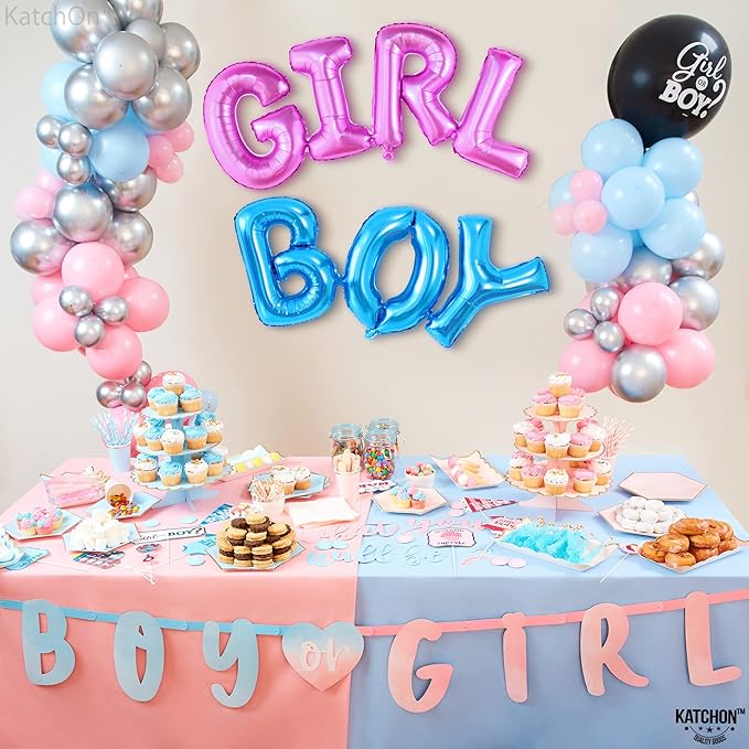 KatchOn, Big Boy or Girl Balloon Letters - 42 Inch | Gender Reveal Balloons, Girl or Boy Gender Reveal Decorations | Baby Shower Decorations | boy or girl balloon