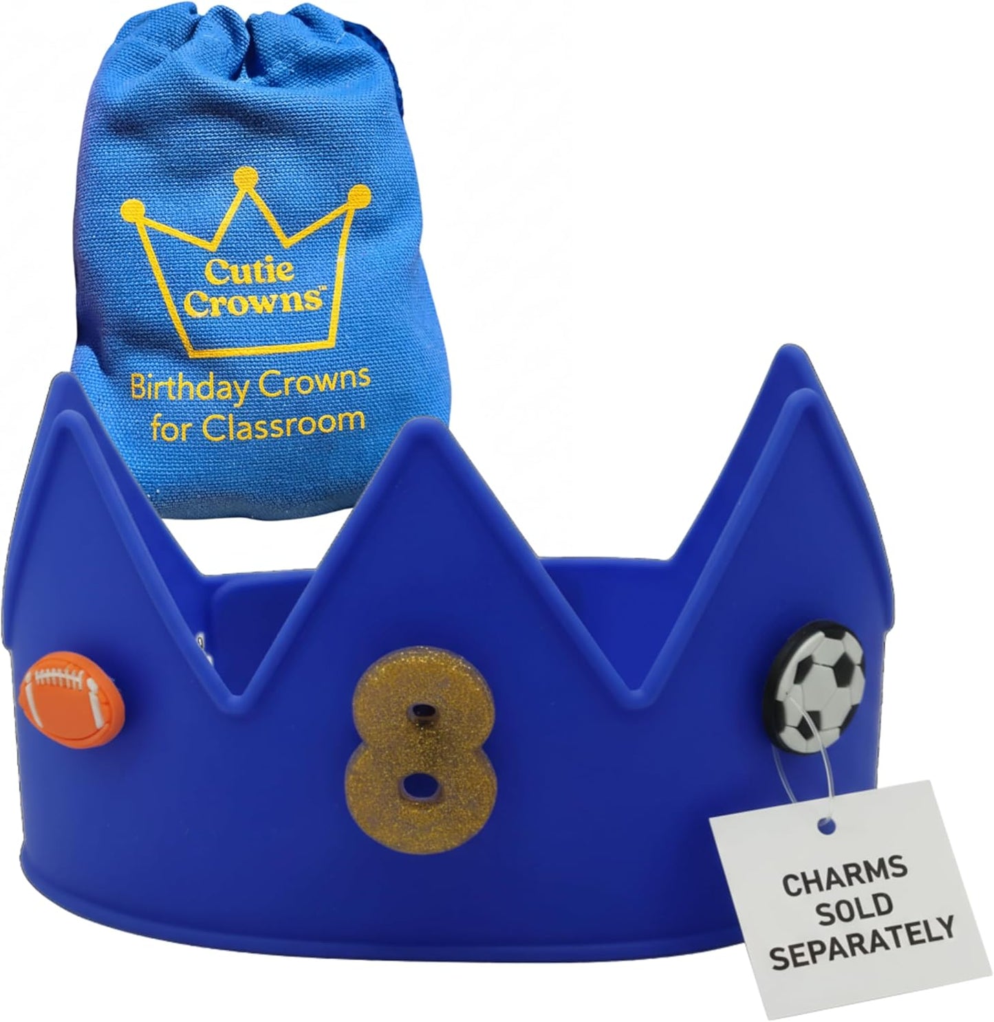 Birthday Crown for Kids Classroom – Adjustable Soft Silicone Princess Crown, Ages 2–10+, BPA Free, Dishwasher Safe