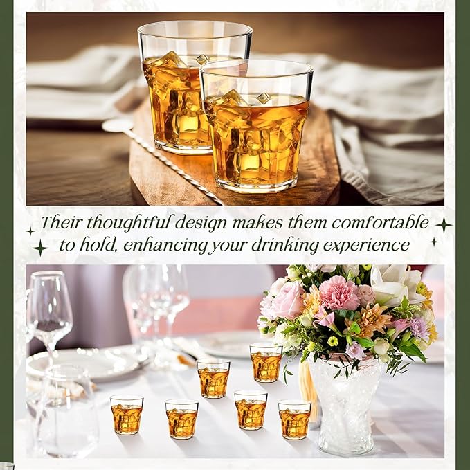Tioncy 50 Pcs Acrylic Drinking Glasses 2 oz Small Whiskey Glass Clear Shot Glasses Bulk Unbreakable Stackable Mixed Drinkware Mini Beer Mug for Drinking Bars Wine Vodka