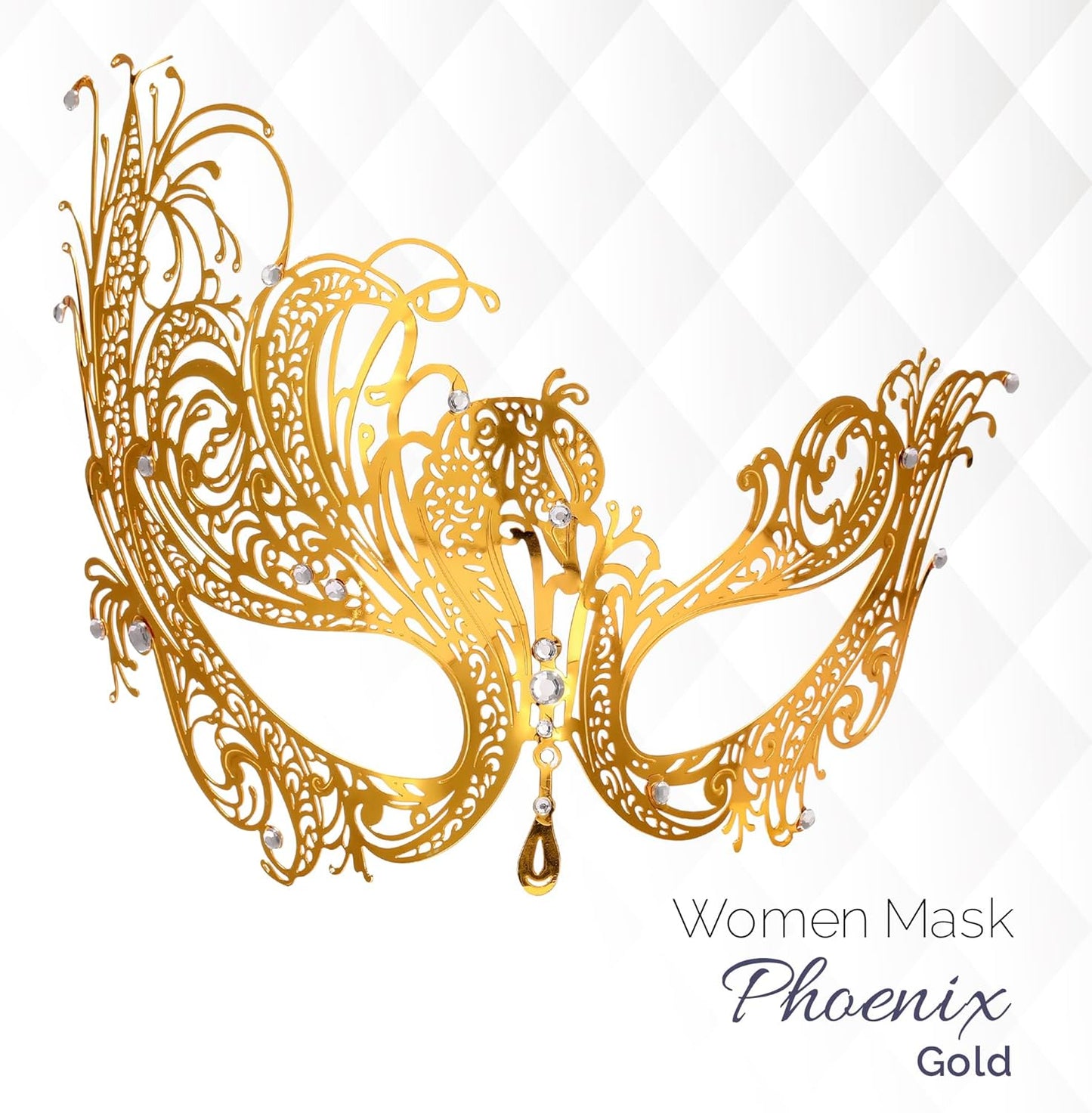 Masquerade Mask for Couples Women and Men - 3 Pack Venetian Gold and Black Lace, Mardi Gras Mask