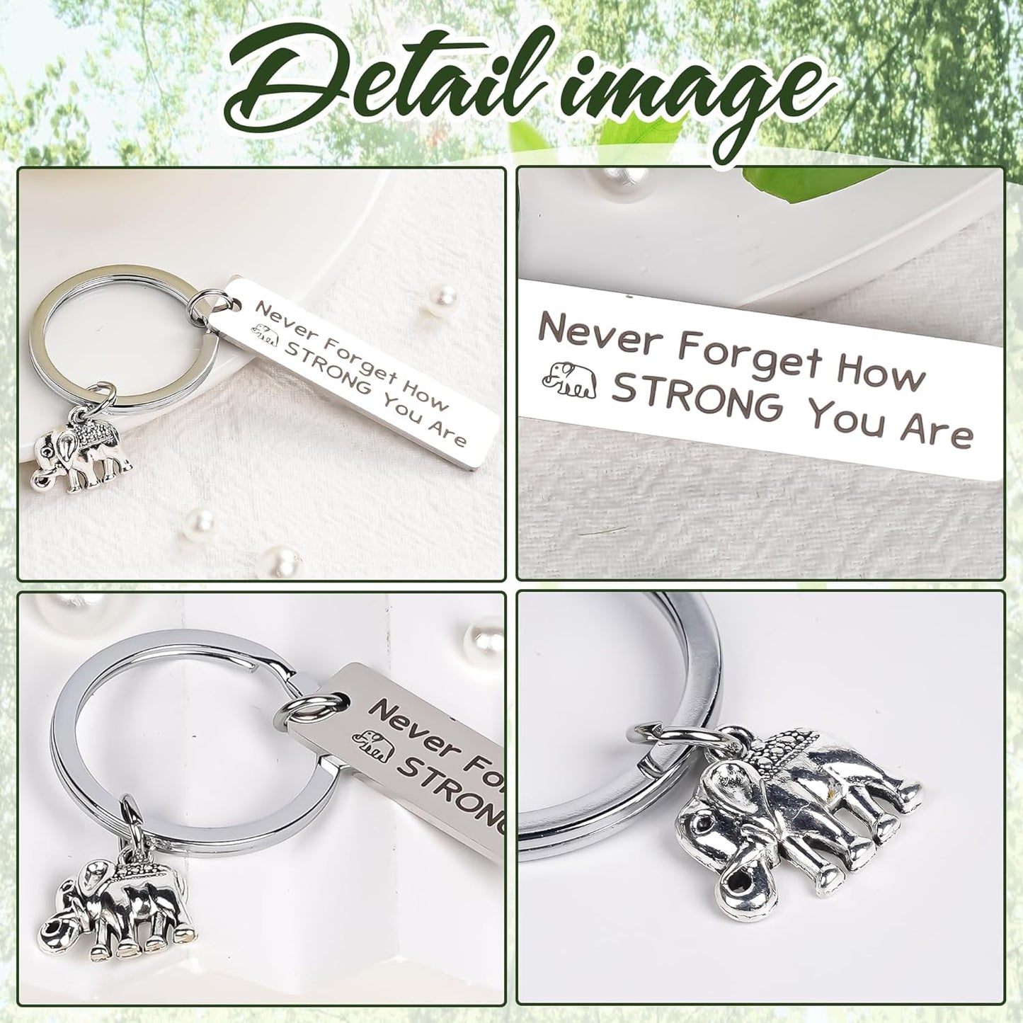 Inspirational Gifts Motivational Keychains - Elephant Dragon Flamingo Encouragement Uplifting Gift for Men Women Christmas