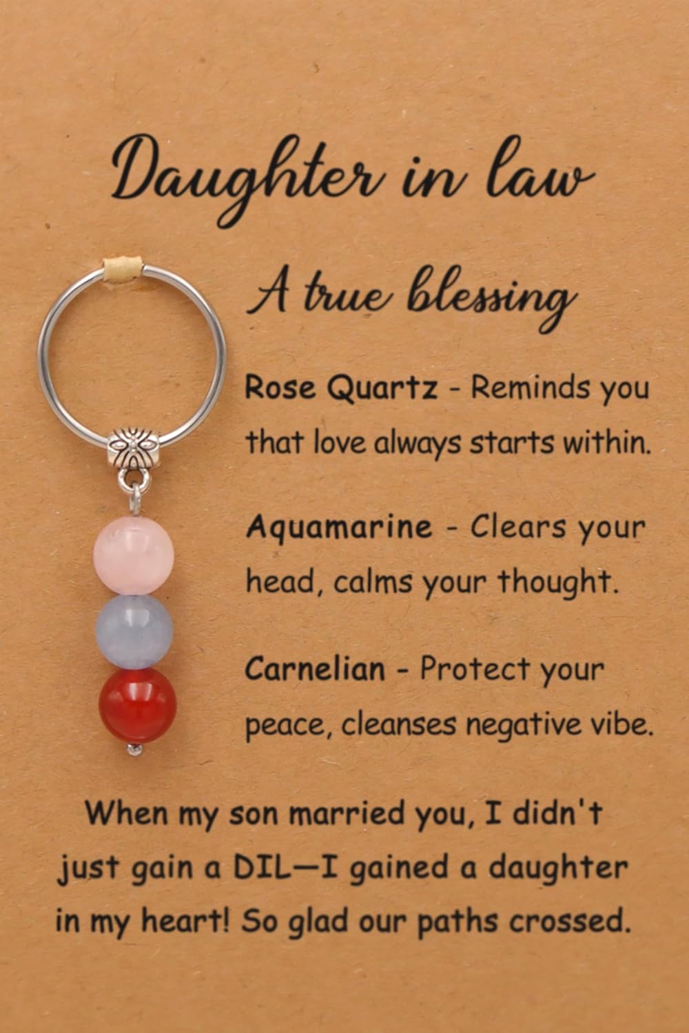 PRCOLUX Natural Healing Crystal Keychain Gifts for Women, Best Friend, Mom, Aunt, Wife Birthday Christmas Graduation Gifts