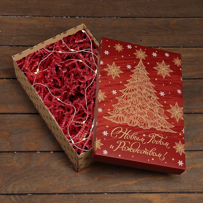Tisspoms Red Crinkle Cut Paper Shred Filler, 2 LB Basket Filler Shredded Paper, Confetti Stuffing for Basket Filling, Halloween, Valentine's Day, Birthdays, Gift Wrapping, Stuffer Party Supplies