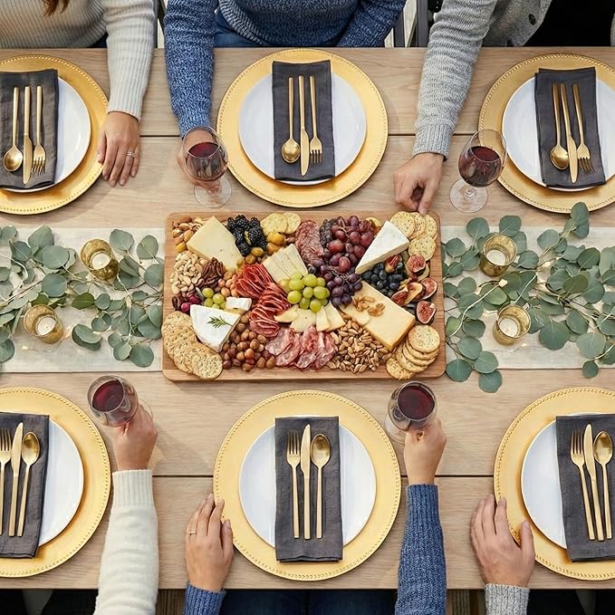 12 pcs Gold Charger Plates