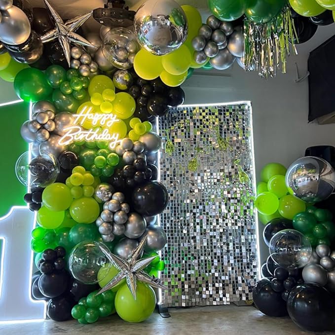Green Balloons 12 inch, Green Latex Balloons 50pcs Party Balloons for Birthday Christmas Baby Shower Jungle Football Tropical Safari Party Decorations