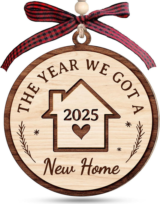 House Warming Gifts, New Home Ornament 2025 - Best Housewarming Gifts New Home 2025 for Owners, Couples, Men, Women - First Home Gift Ideas - Our First Home Ornament for Christmas Tree Glass Keepsake