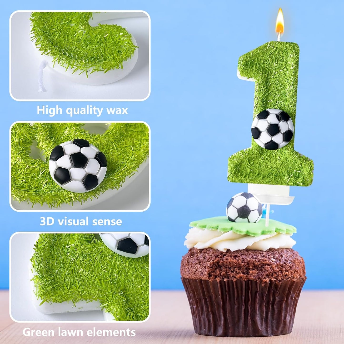 Birthday Candles Numbers，Soccer Birthday Decorations，Suitable for Girl and boy Cake Toppers, Wedding Cakes, Anniversaries, Party Celebrations, Birthday Decorations (Number 11)