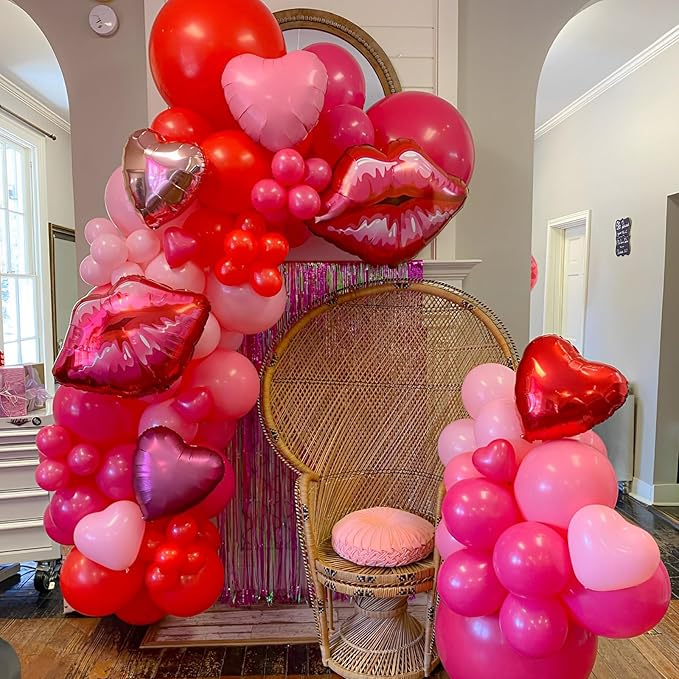110pcs Hot Pink Balloons 12inch Dark Pink Latex Party Balloons for Graduation, Wedding, Birthday, Princess Theme Party, Valentine's Day, Baby Shower, Anniversary Party Decorations