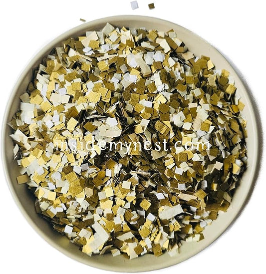 Inside My Nest Gold Ivory Confetti Mix Biodegradable Wedding Party Decor (75g)