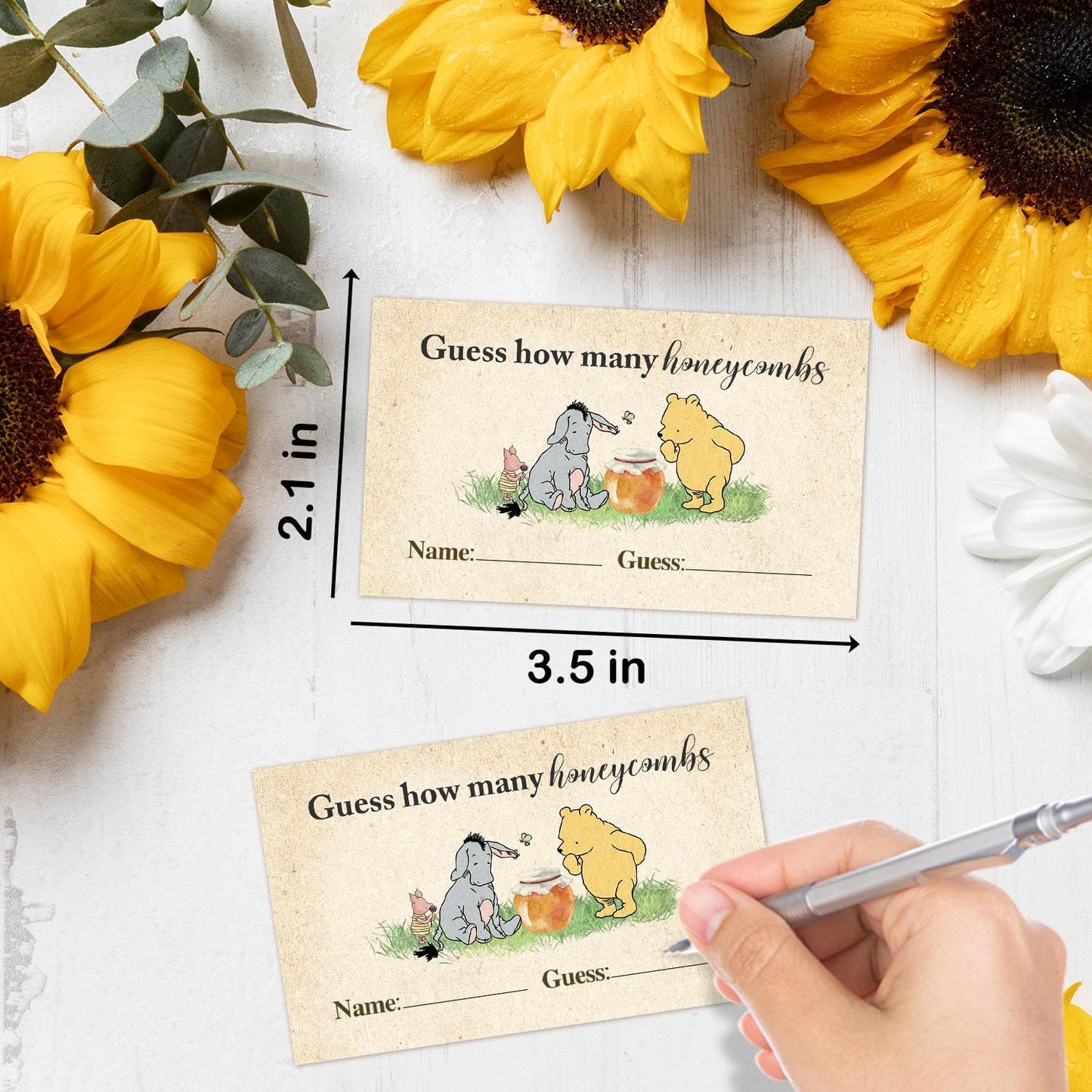 Winnie the Pooh Baby Shower Decorations-Baby Shower Games-Baby Shwoer Party Decor-Baby Shower Table Sign Centerpieces-Baby Shower Games Pooh Birthday Supplies Party Decorations