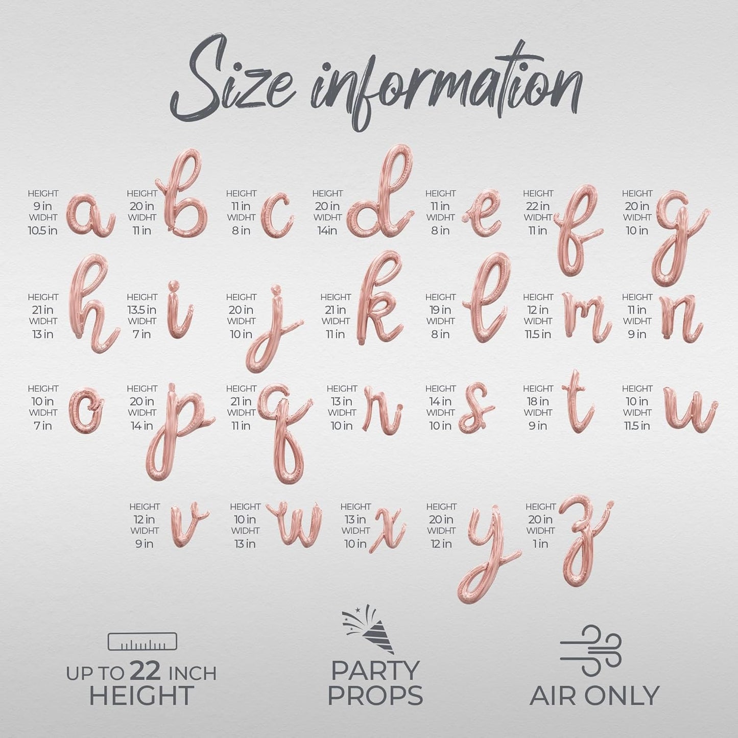 Letter Balloons - LAST SPLASH 16" Inch Alphabet Letters Foil Mylar Balloon Bachelor or Bachelorette Banner (Rose Gold)