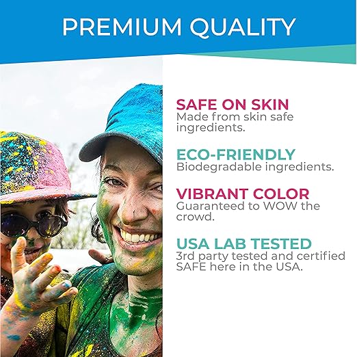 HAWWWY Colored Powder for Color Run - Assorted Colors, Colorful Smoke, 5k Runs, Bath Bombs, War Paint, Holi Festival - Perfect Gender Reveal Powder - 2 Pounds, Blue (Pack of 1)