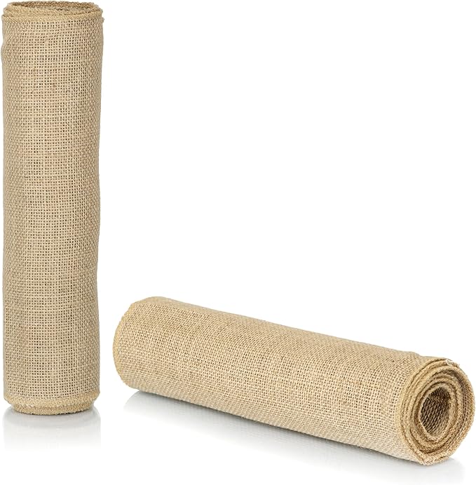 4 Pack Natural Burlap Table Runners (12 x 108 Inch) | Rustic Jute Table Runners for Wedding, Farmhouse, Thanksgiving, Coffee Table Decor Cover, Fall Décor & Parties