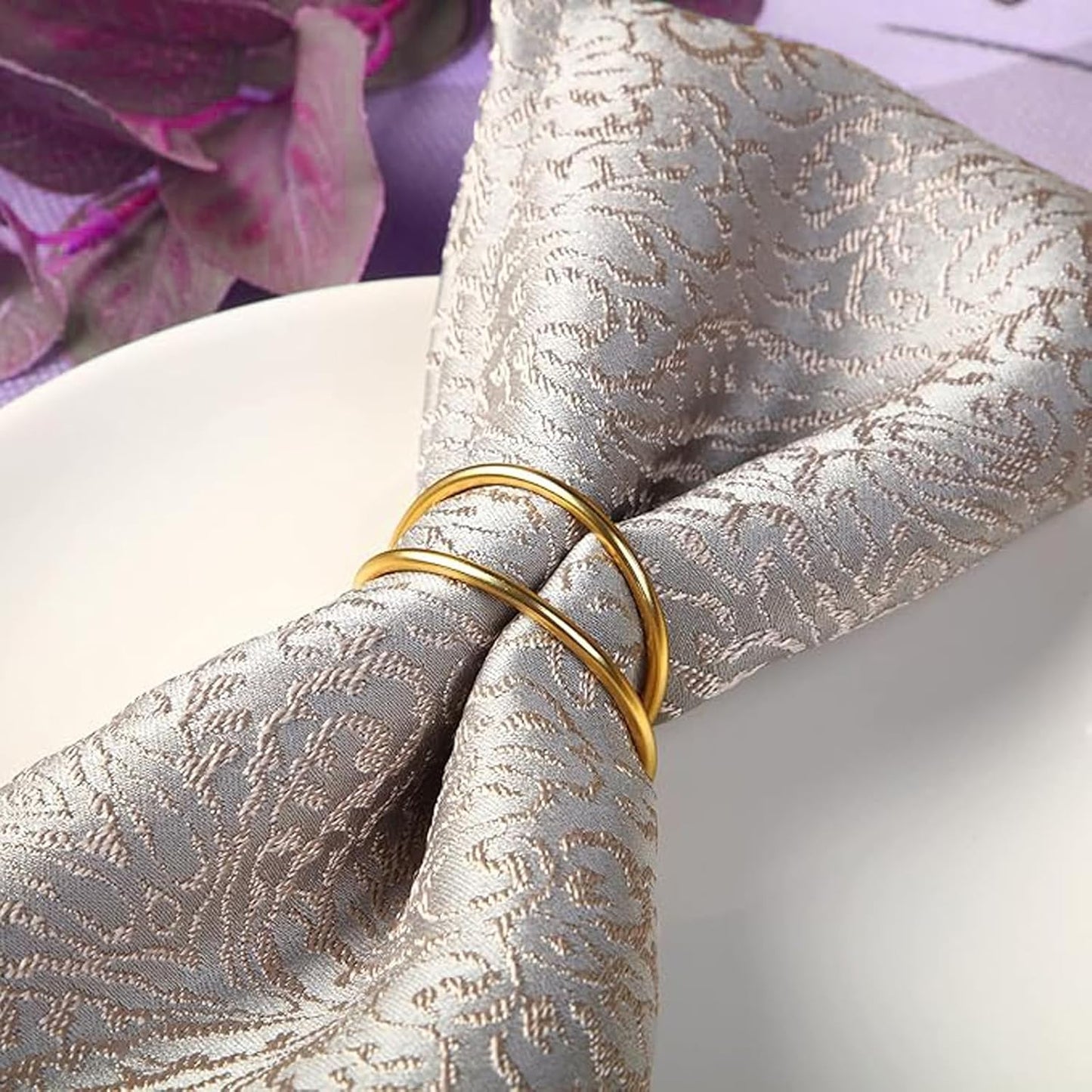 Gold Napkin Rings - 36 PCS Metal Spiral Napkin Rings(Spiral) Napkin Holders Buckles for Family Dinner, Wedding, Party,Table Decorations