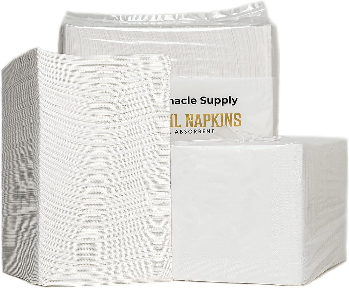 500 Pack Cocktail Napkins Paper - Quality 3-Ply White Beverage Napkins - Restaurant, Event, Bar Napkins - Perfect Size Dessert Napkins - Party Napkins Bulk - Elegant Wedding Napkins Disposable