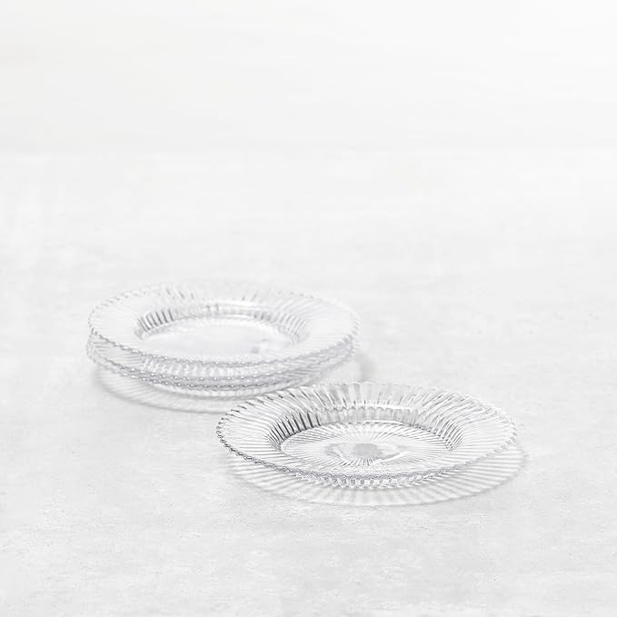 Fortessa Archie Glass Salad/Dessert Plate, 8.5 Inch, Clear