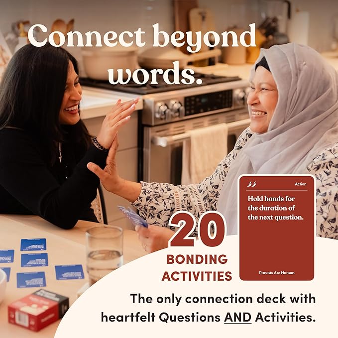 Parents Are Human, Get to Know Each Other Better, Parents, Families, Teens & Kids Relationship Building, Light & Deep Questions, 70 Questions & Activity Cards, English + Simplified Chinese