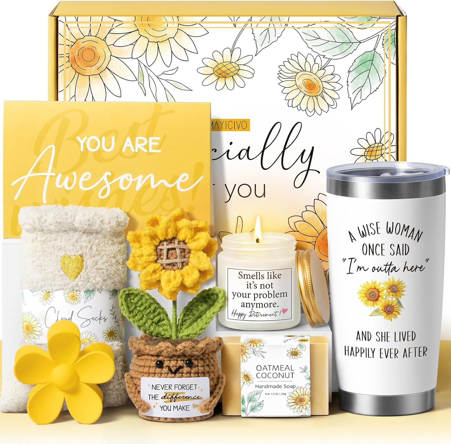 Happy Retirement Gift for Woman 2025, Best Cool Retirement Gifts for Women Coworker, Funny Retired Gifts Idea for Retiree Women Teacher Nurse Boss Friend Mom Grandma, Farewell Leaving Going Away Gift