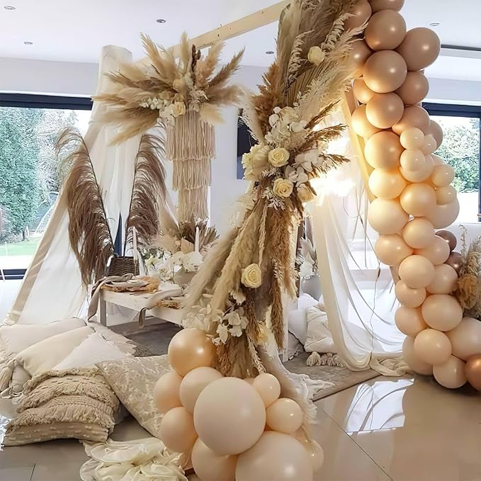 PartyWoo Nude Balloons 140pcs Different Sizes of 18 12 10 5 Inch Apricot Boho Fall Neutral Balloon Arch Kit Garland for Graduation Birthday Boy Baby Shower Theme Party Decorations Brown-F05