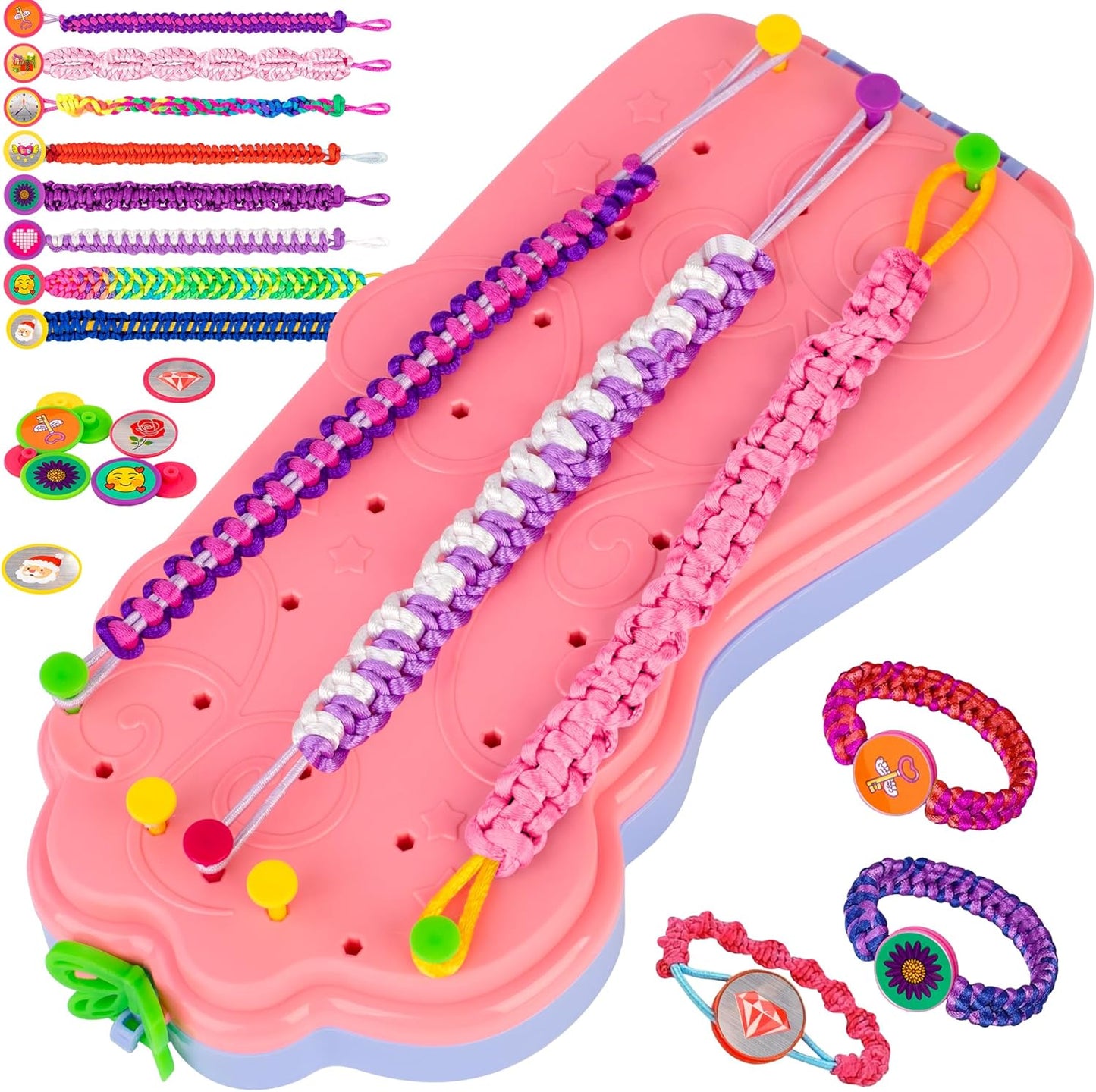 Bracelet Making Kit for Girls, Arts and Crafts for Kids Ages 8-12, Friendship Bracelet Kit, Bracelets String Maker Toys Set Gifts for Kids 6 7 8 9 10 11 12+ Years Old, Chirsmas Birthday