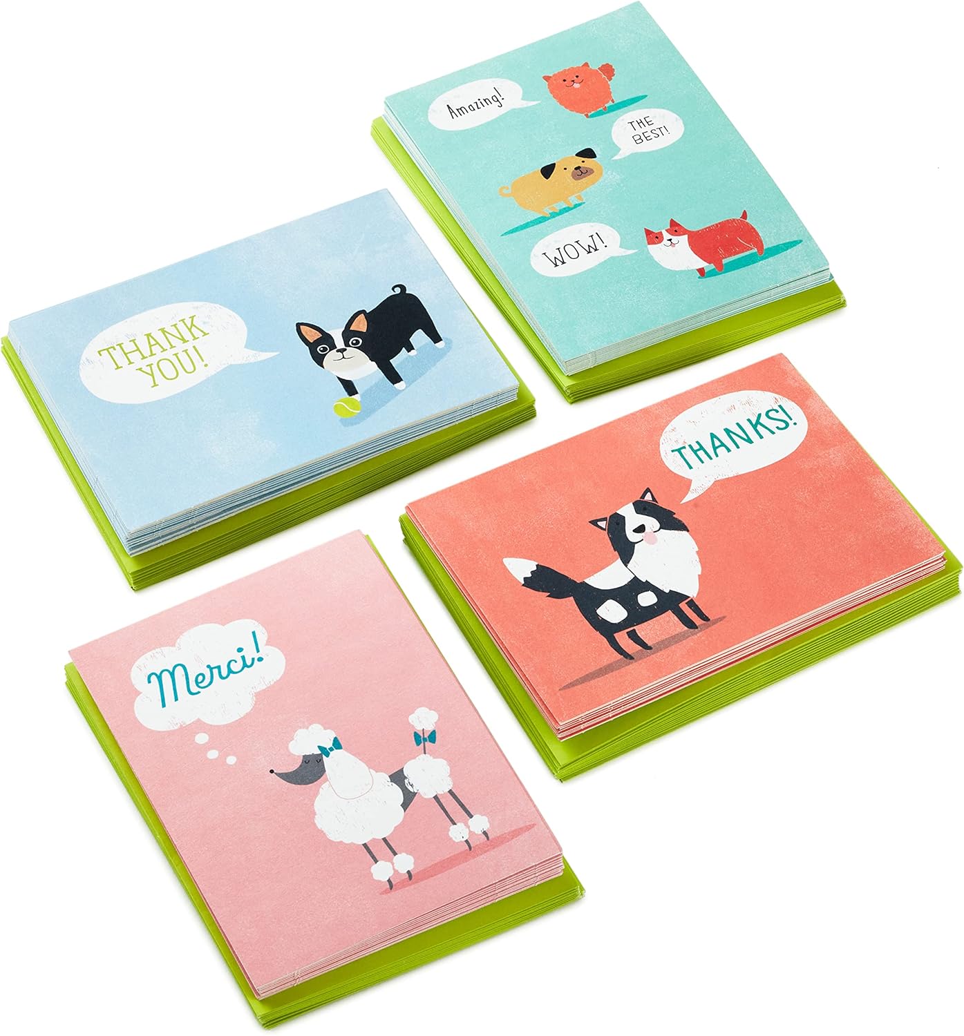 Hallmark Thank You Cards Assortment, Cute Dogs (48 Cards and Envelopes)