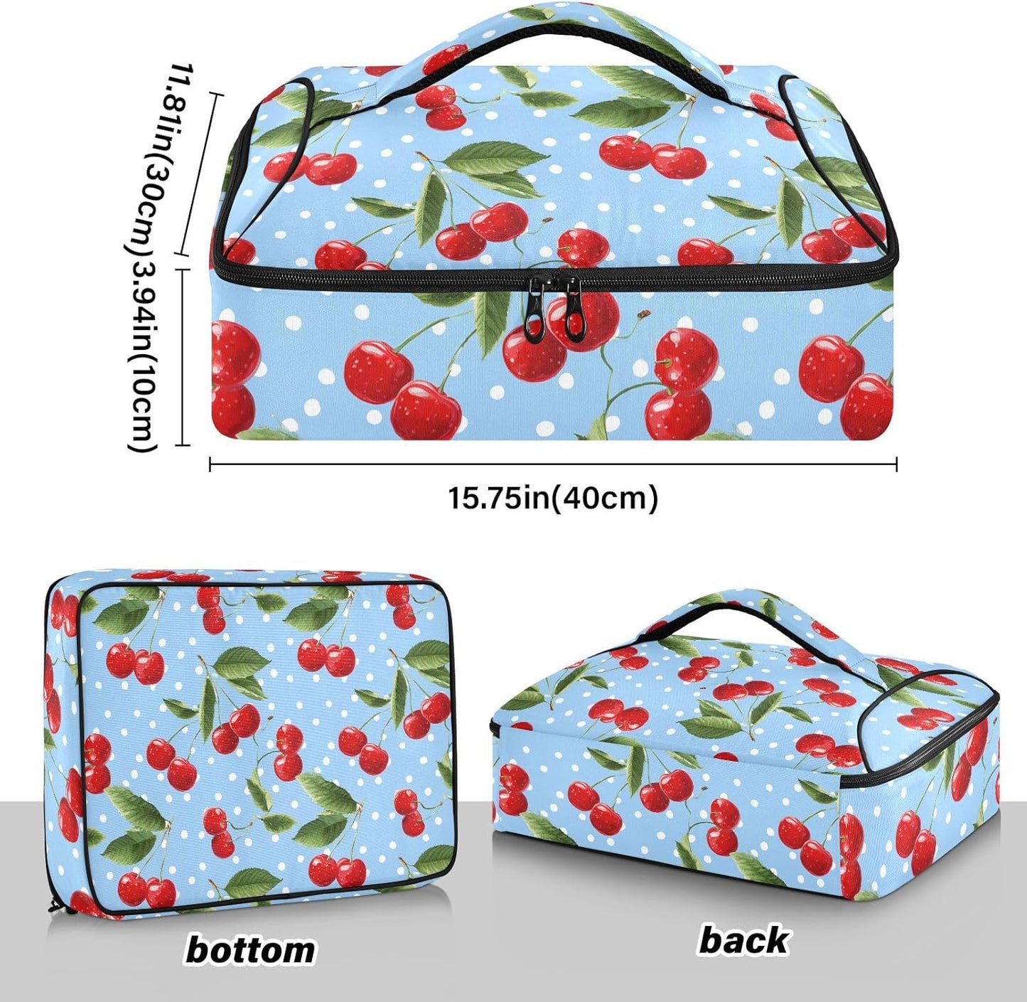 Casserole Carriers for Hot or Cold Food Reusable Casserole Dish Carrier Insulated Thermal Large Capacity Durable Perfect for Party Camping Family Gatherings Yellow Fish