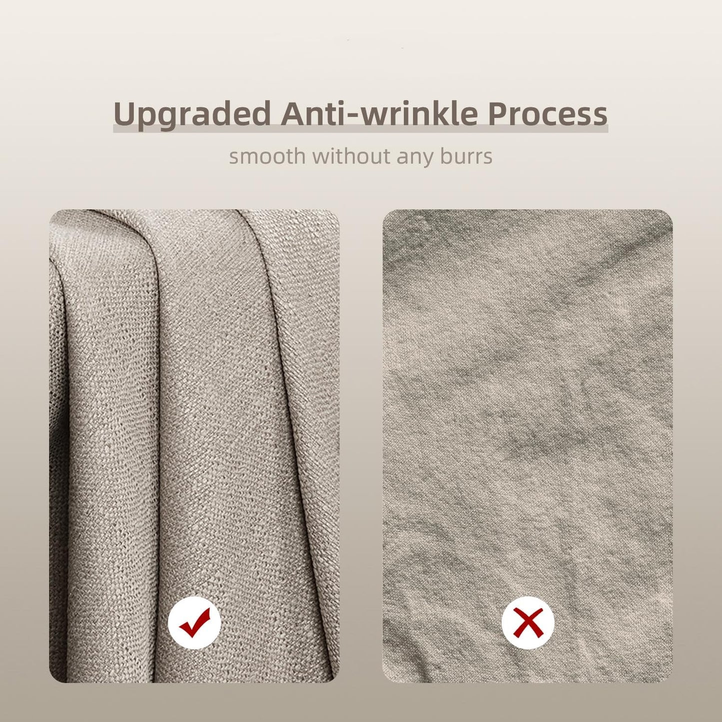 SEASHORE TREE Rectangle Tablecloth Linen Textured Table Cloths 57 x 118 Inch Waterproof Spill-Proof Wipeable Wrinkle Free Dining Table Cover for Buffet Party Wedding Outdoor and Indoor Use, Beige