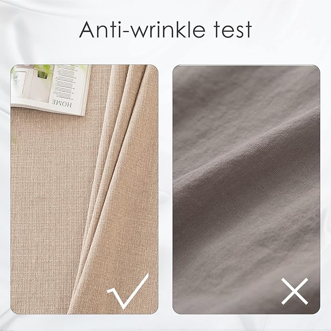 BALCONY & FALCON Rectangle Tablecloth Washable Wrinkle Resistant and Water Proof Table Cloth Decorative Fabric Tablecloths for Dining Parties Kitchen Wedding and Outdoor Use (Beige, 90x132)