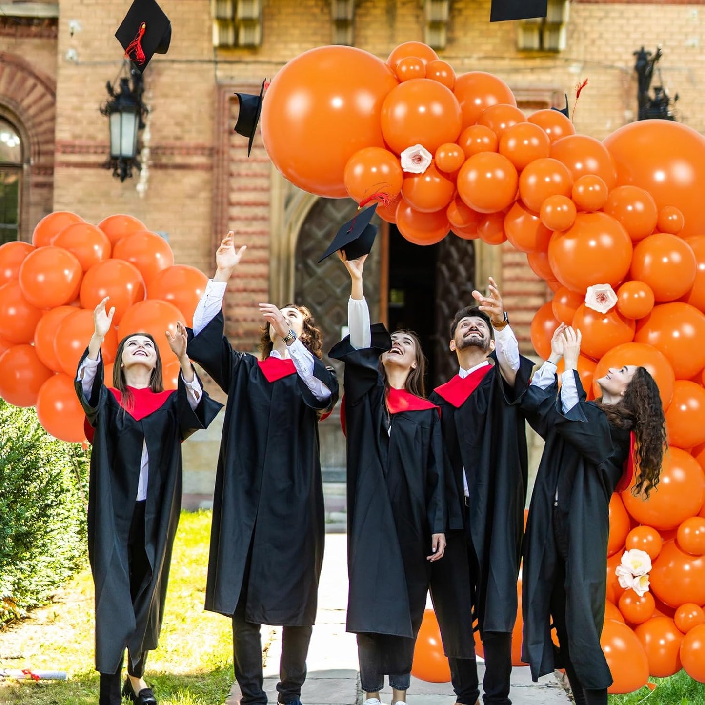 104pcs Orange Balloons - 18/12/10/5 Inch Orange Latex Balloons Garland Arch Different Sizes Pack for Birthday, Halloween, Thanksgiving and Fall Party Decorations