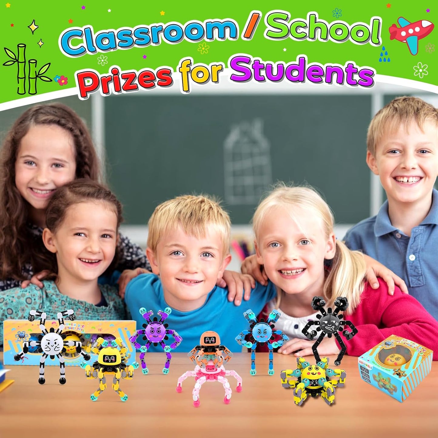 36 PCS Fidget Spinner Toys for Kids & Adults,Party Favors Supplies Goodie Bags Stuffers,Classroom Fidget Small Prizes for Students,Bulk Travel Sensory Toy for 3-5-8-12,Boy Girl Birthday Gifts