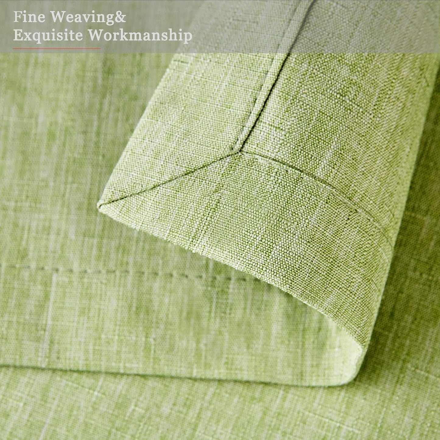 Mebakuk Cloth Placemats, Machine Washable Linen Style Thick Place Mats, Heat Resistant and Easy to Clean Fabric Table Mats for Kitchen Dining Table (Mint Green, Set of 6)