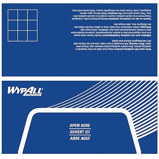 WypAll CriticalClean High Capacity Cloths Heavy Duty Foodservice Wipes (05927), Quarterfold Towels, Blue (1 Box of 300 Sheets, 300 Sheet Total)