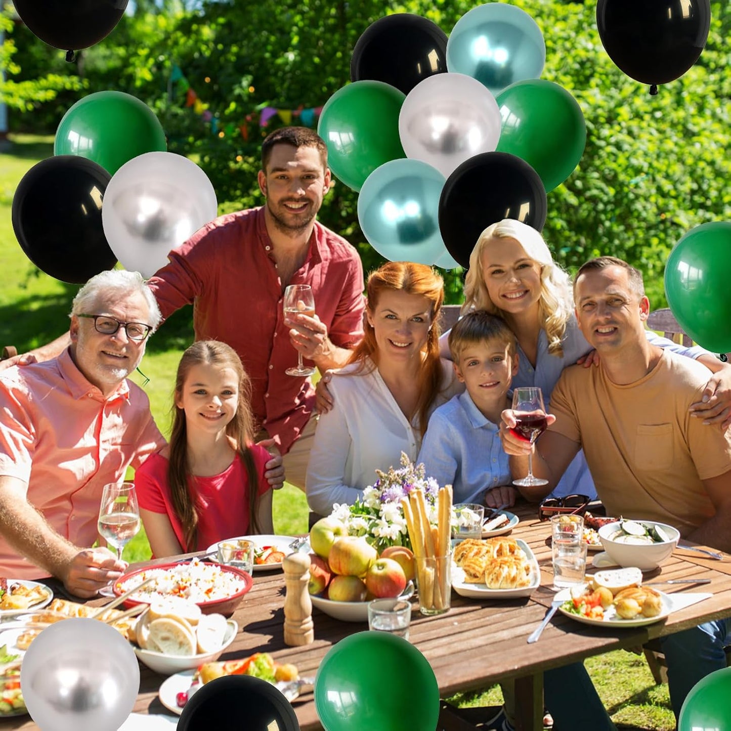 Green Black Balloons Metallic Green Silver Balloons for Graduation Party Decorations Jungle Wild Theme Birthday Decor 60PCS 12INCH Green Black Silver Helium Latex Balloons