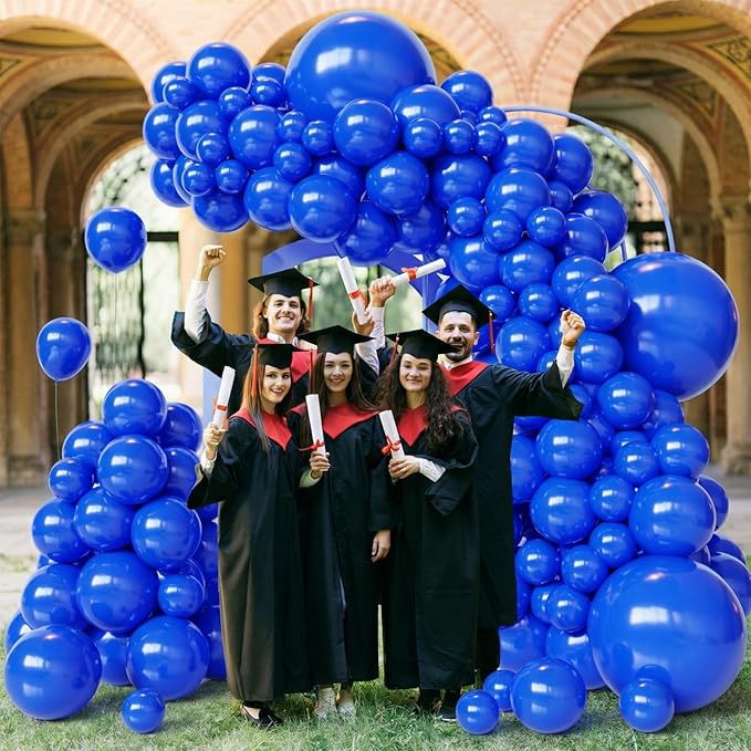 Blue Balloons Arch Kit,130pcs Royal Blue Balloon Garland,Different Sizes Blue Latex Balloons for Graduation Party,Baby Shower,Gender Reveal,Under The Sea Birthday Party Decorations