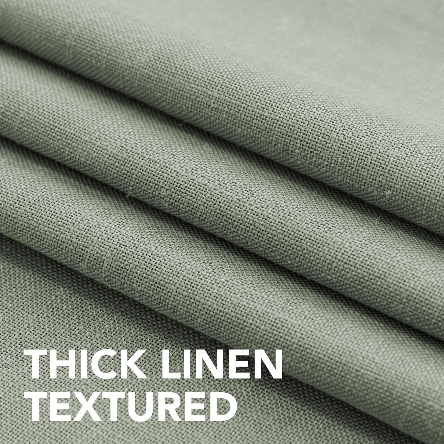 H.VERSAILTEX Linen Table Cloths Round 60 Inch Premium Tablecloth Spill-Proof Waterproof Table Cover for Dining Buffet Feature Extra Soft and Thick Fabric Wrinkle Free, Sage