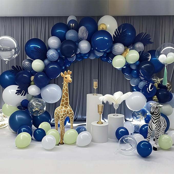 Navy Blue Balloons, 100pcs Dark Blue Latex Party Balloon for Garland & Arch, Blue Party Decorations for Birthday, Hanukkah, Father’s Day, 4th of July, Veteran's Day, Gender Reveal, Anniversary Party