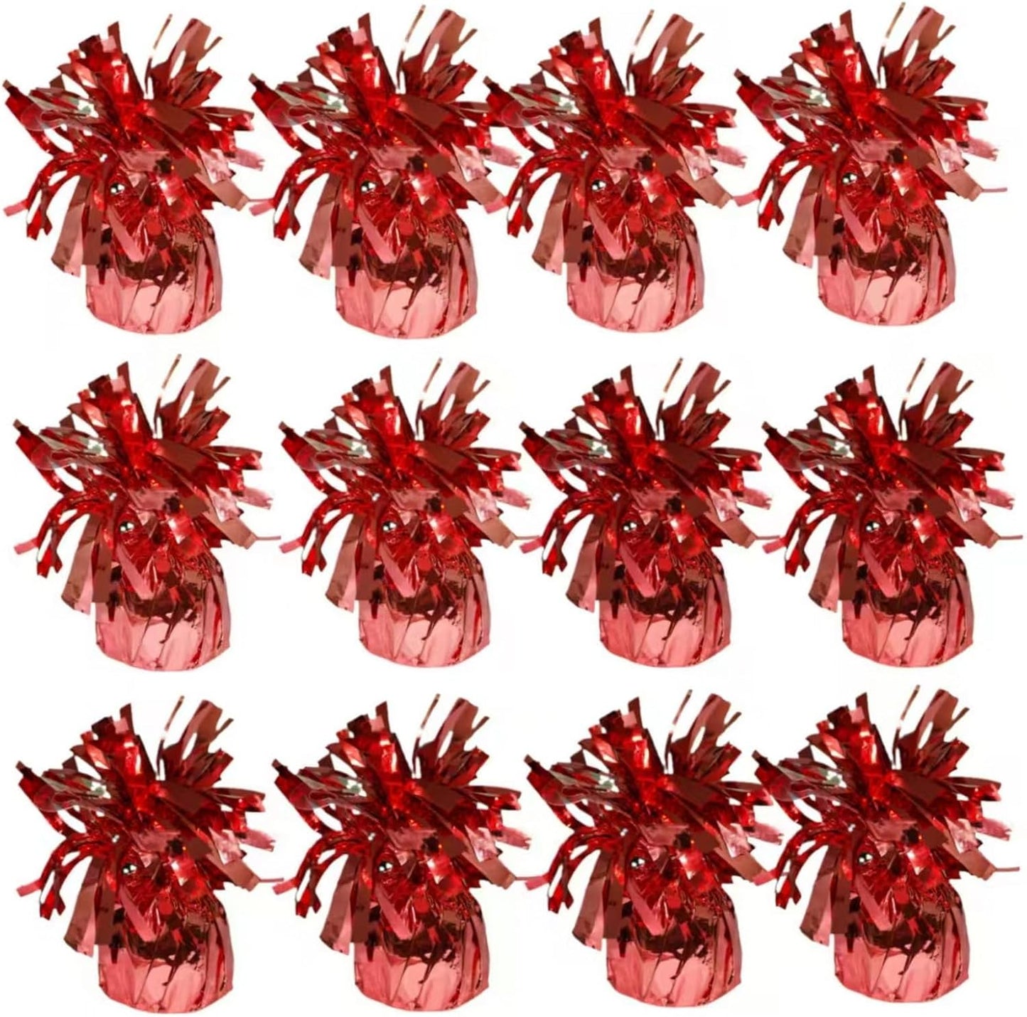 Balloon weights, 12 pieces, aluminum foil, suitable for birthday parties, gatherings, weddings, dinners and other occasions, weight 0.36bl (Rose Gold)
