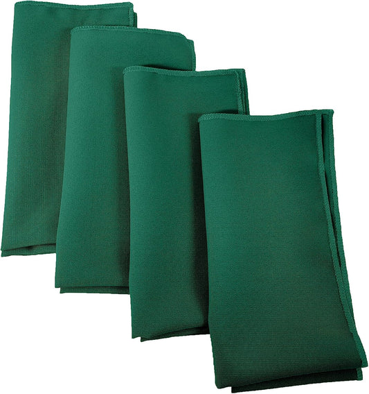 LA Linen 4-Pack Poly Blend Napkins - Soft, Washable, Stain & Wrinkle Resistant - Dinner & Party Napkins - 18x18 - Teal