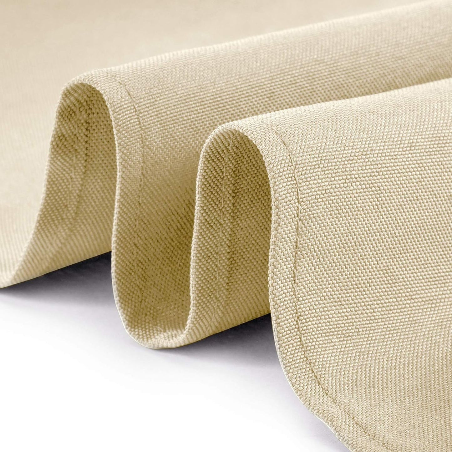 Lann's Linens - 70" x 120" Premium Tablecloth for Wedding/Banquet/Restaurant - Rectangular Polyester Fabric Table Cloth - Beige