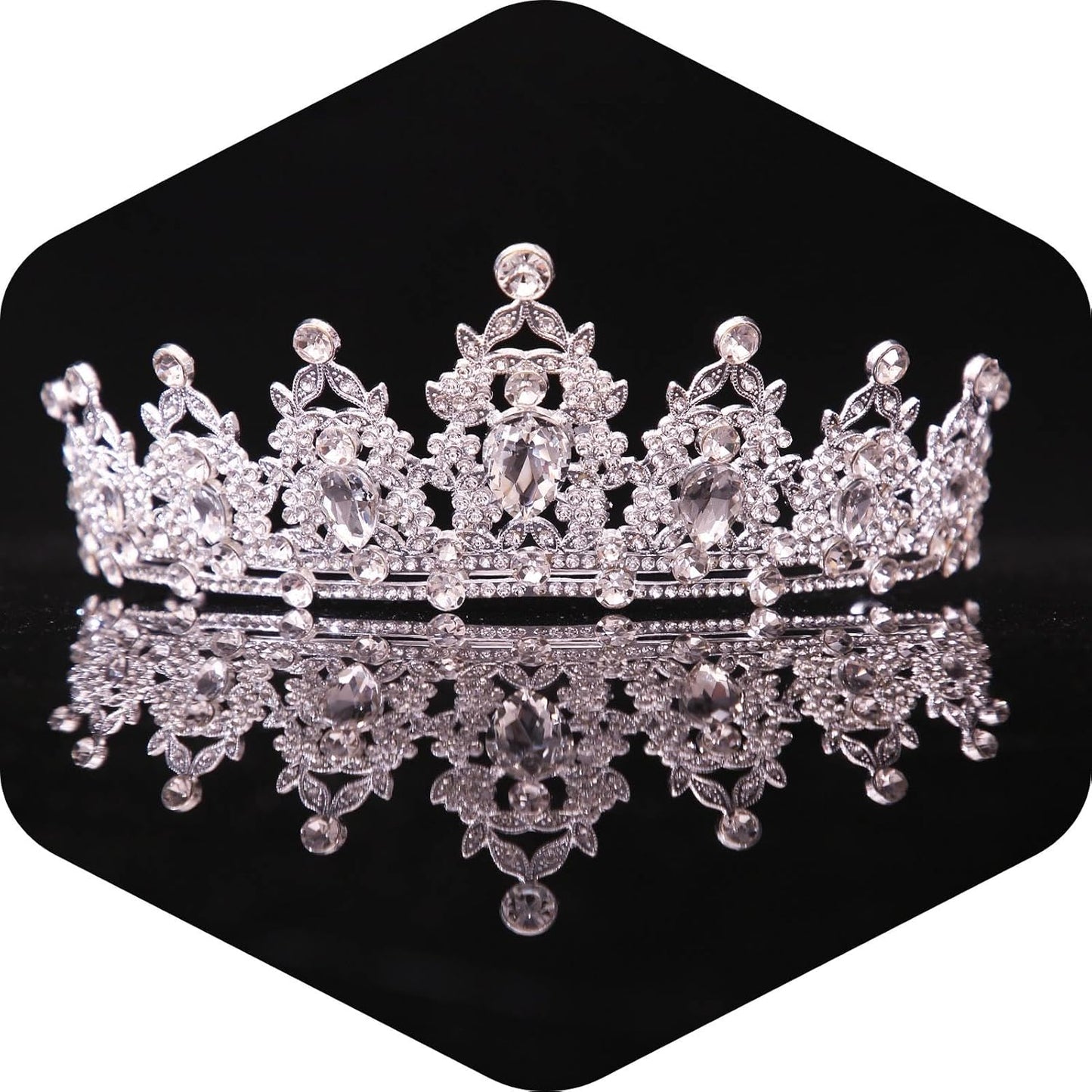 Crystal Tiaras and Crowns for Women - Wedding and Birthday Party Princess Crown Hair Accessories For Wedding, Prom, Pageant Celebration Party A3