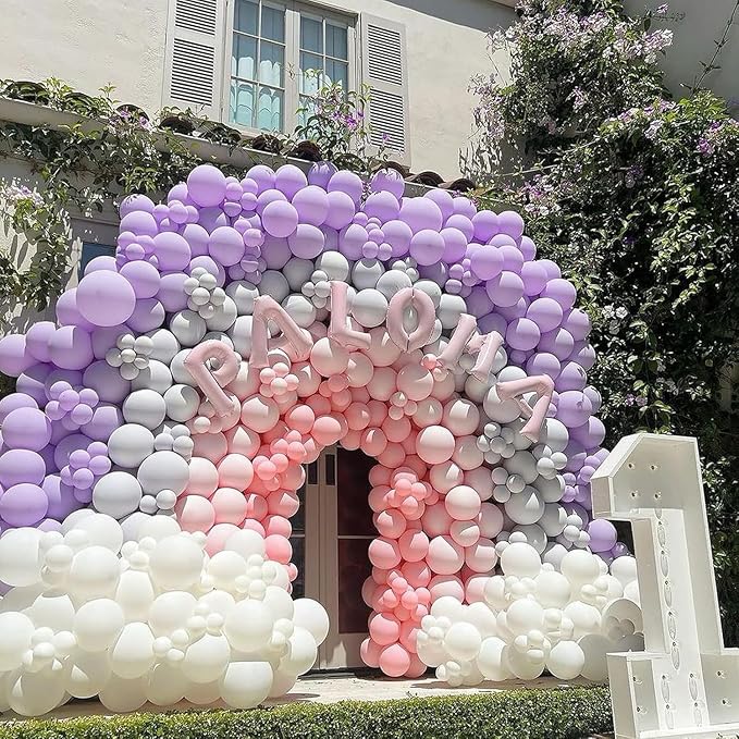 KBZVNAF Pastel Purple Latex Party Balloons - 50 Pack 12 inch Helium Matte Lavender Balloons for Birthday Wedding Baby Shower Princess Party Decorations
