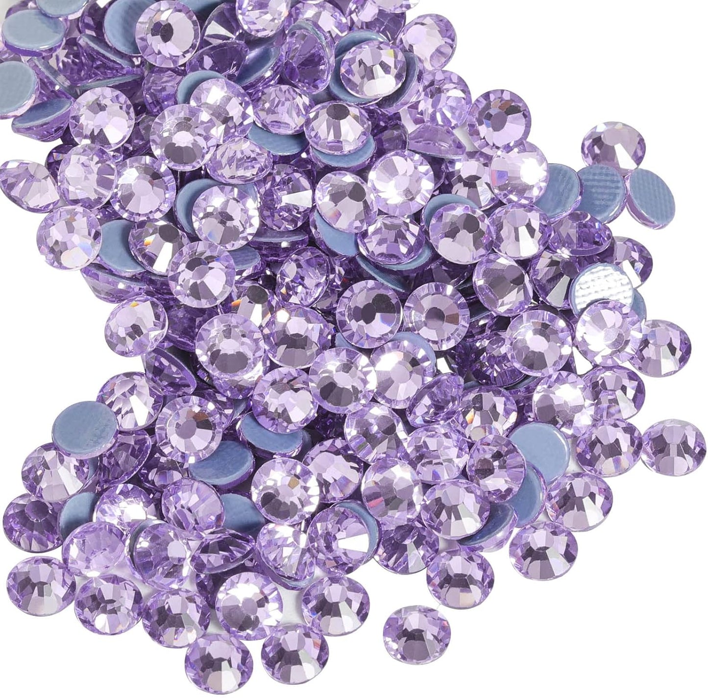 Beadsland Hotfix Rhinestones, 1440pcs Flatback Crystal Rhinestones for Crafts Clothes DIY Decorations,Violet, SS16,3.8-4.0mm