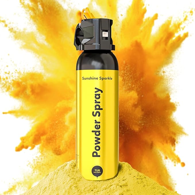 Yellow Smoke Bomb Powder Cannon Gender Reveal Fire Extinguisher Biodegradable| Launches 25ft | 10 Second Spray | Holi Color Decorations for Photoshoots, Festivals, Celebrations | TUR Party Supplies