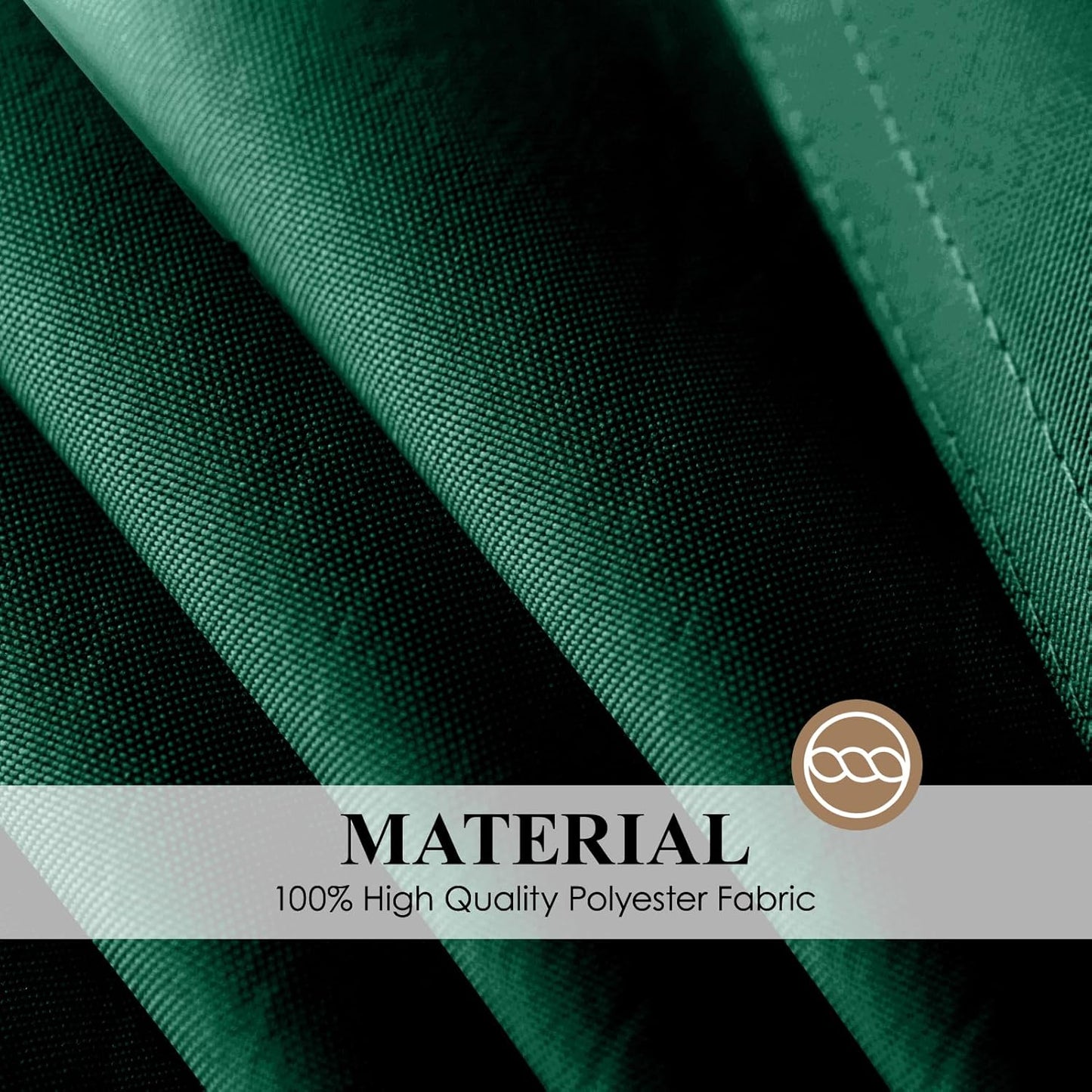 Square Tablecloth 52 x 52 Inch Dark Green Tablecloths Stain-Wrinkle Resistant Washable Polyester Table Cloths for Holiday, Buffet Parties,and Wedding 1pack