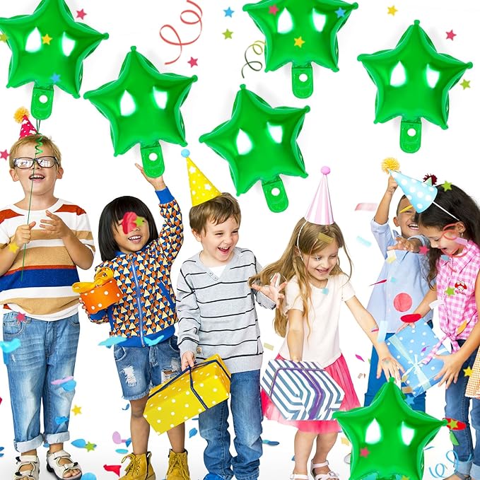 50 Pcs Star Balloons,10 Inch Green Star Foil Balloons,Stars Shaped Balloon Mylar Helium Balloon for Birthday Party Anniversary Wedding Baby Shower Decorations (10inch-green)