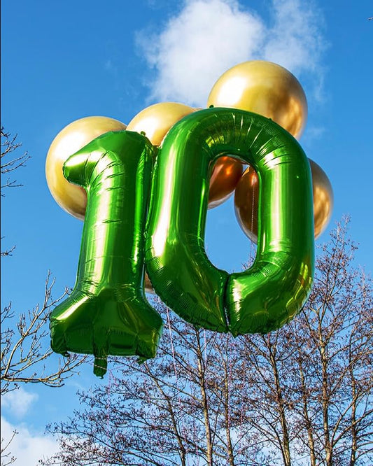 Dark Green Number 21 Balloon 40 Inch, 21st Birthday Party Decorations for Children, Giant 21 Foil Balloon for Party Supplies