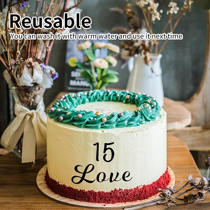 64 Pcs Black Acrylic Cake Toppers Letters and Numbers, Mirror A-Z Alphabet & 0-9 Numbers for Personalized Cake Decorations, Birthday Wedding Baby Shower Party Picks