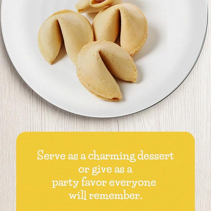 Fortune Cookies | 25 Pack | Individually Wrapped Fortune Cookies for Christmas, Parties, Weddings, Events, and Celebrations with Fun Fortunes -25 Pack